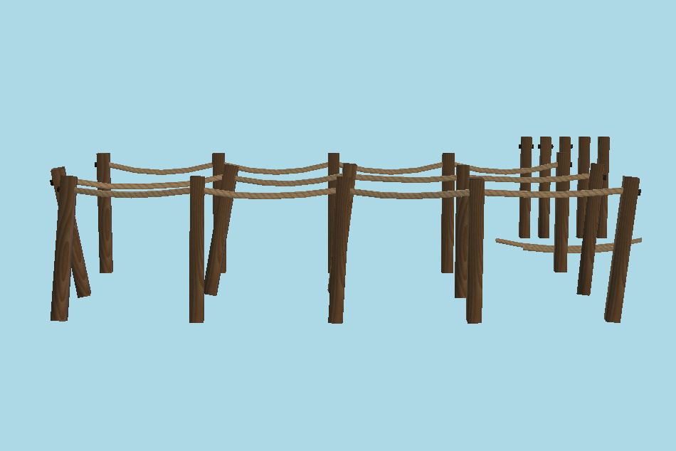 Rope Fence 3d model