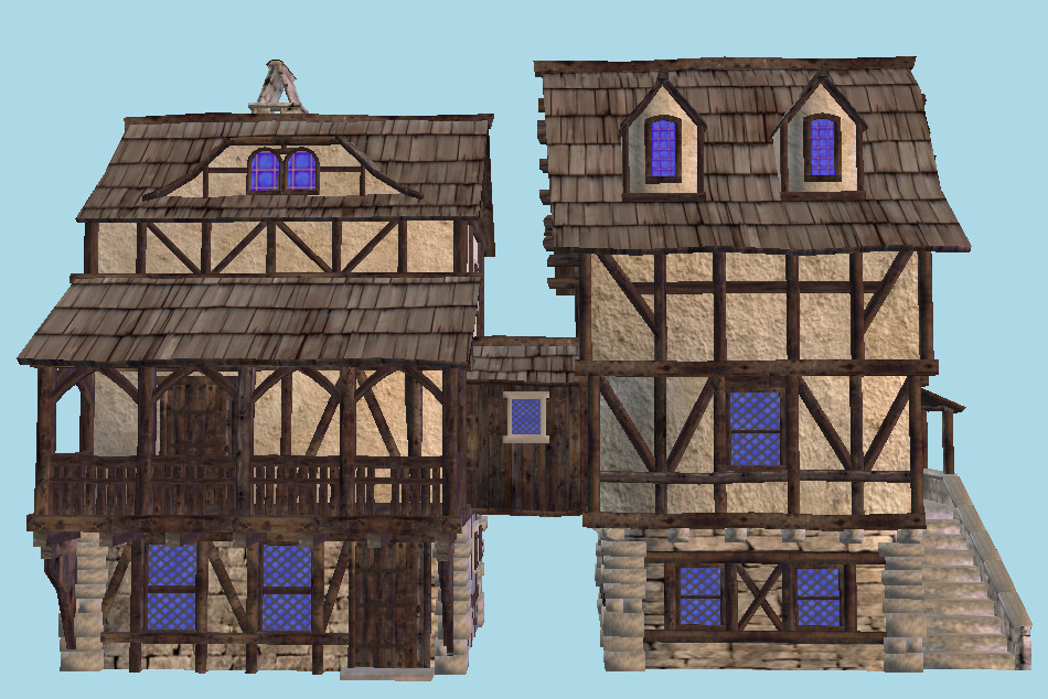 Medieval Houses 3d model