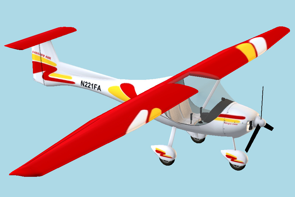 Allegro 2000 Aircraft 3d model