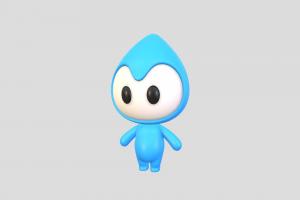 Character068 Mascot drink, toon, cute, little, baby, toy, mascot, ocean, brand, water, drop, liquid, aqua, character, cartoon, monster, blue