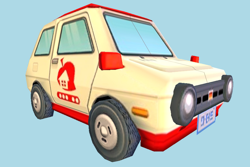 Animal Crossing: Happy Home Designer Company Car 3d model