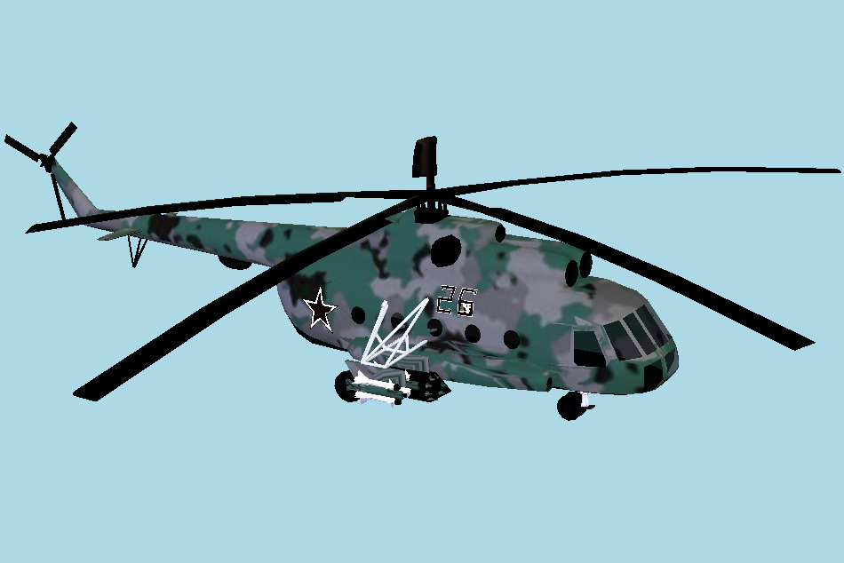 Helicopter N210909 3d model