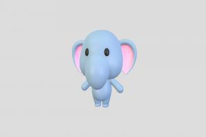 Character036 Elephant elephant, toon, cute, little, baby, toy, mascot, asia, big, zoo, safari, character, cartoon, animal, pachyderm