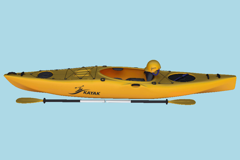 Kayak Rescue Boat 3d model