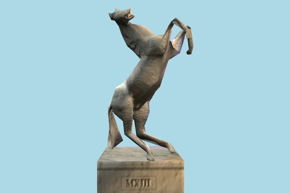 Horse Sculpture Statue 3d model