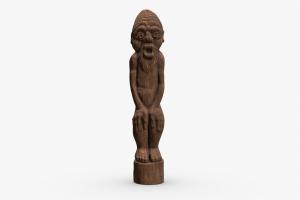 Forest Idol Wood Sculpture wooden, architectural, carving, figurine, decor, statue, religion, idol, man, wood, decoration, sculpture