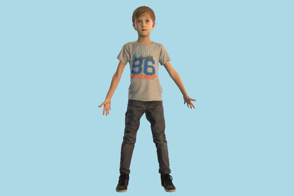Boy Kid Child 3d model