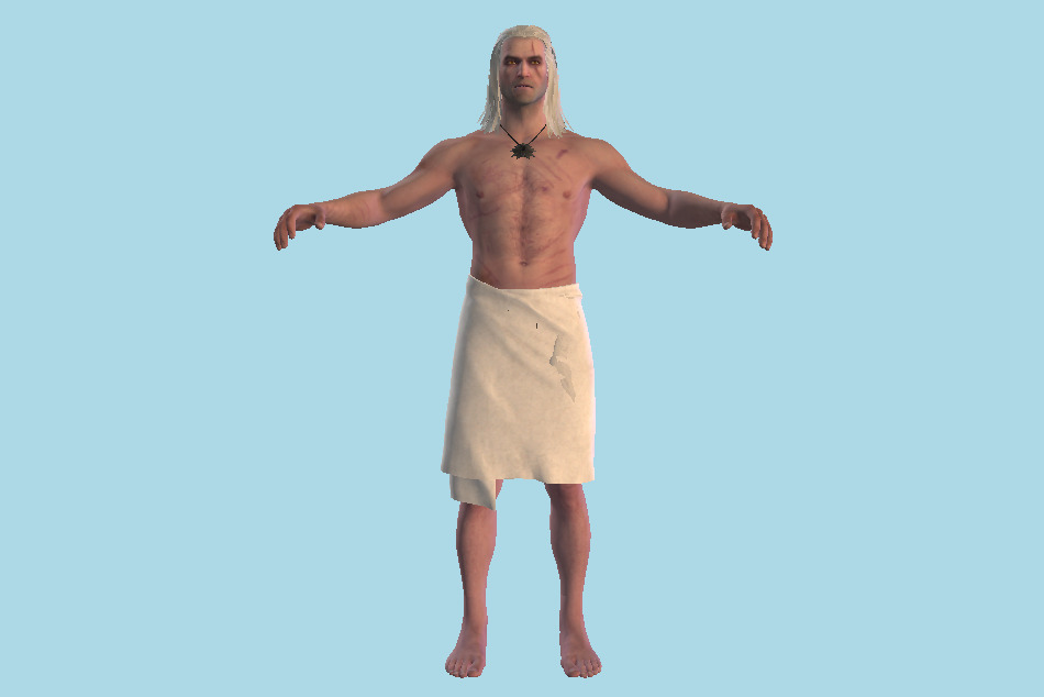 The Witcher 3 Geralt 3d model