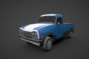 Generic Pickup Blue wheel, truck, transportation, tire, drive, traffic, pickup, classic, automotive, realistic, real, game-ready, utility, brandless, vehicle, mobile, car