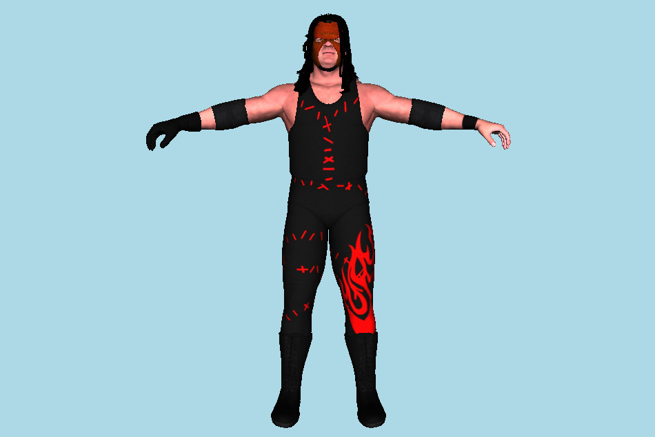 Kane WWE 2K17 Man Wrestler Superstar 3d model