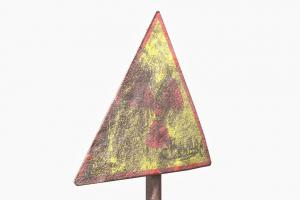 Game-ready Radioactivity sign rusty nuclear, rusty, realtime, danger, sign, waste, radiation, pollution, game-ready, warning, ue4, unrealengine4, game-asset, game-model, lods, postapo, unity, unity3d, horror, hdrp, unityhdrp