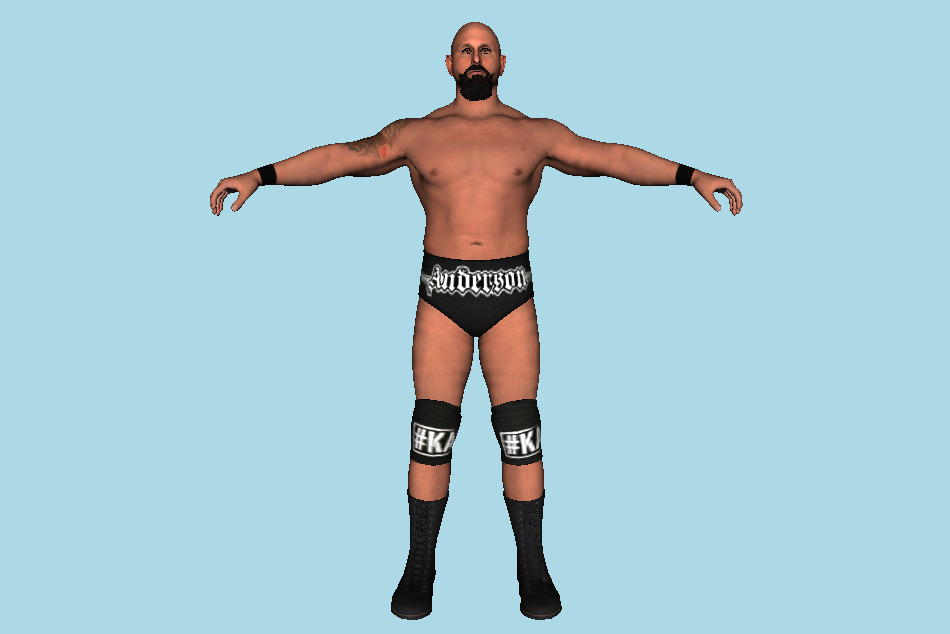 Karl Anderson WWE 2K17 Man Wrestler Superstar 3d model