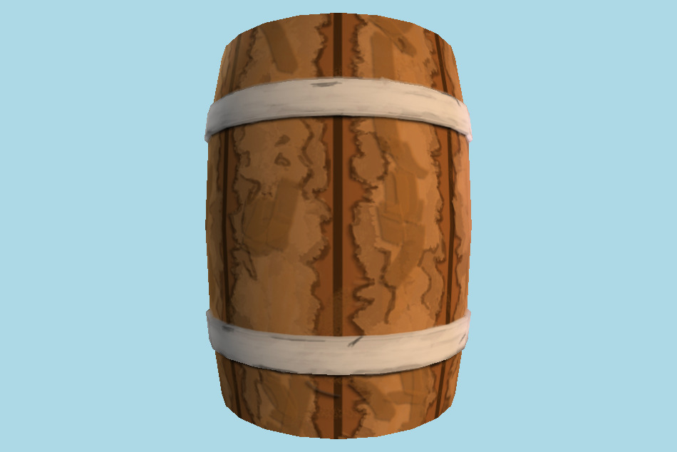 Medieval Barrel 3d model