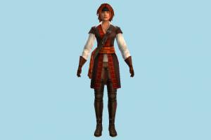 Beatrice Girl lady, woman, girl, female, people, human, character, cartoon, lowpoly