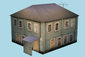 House house, home, building, build, apartment, flat, residence, domicile, structure, papertoy, exterior, residential, russian, lowpoly