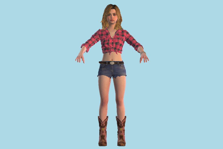 Resident Evil - Resistance Becca Woollett Girl 3d model