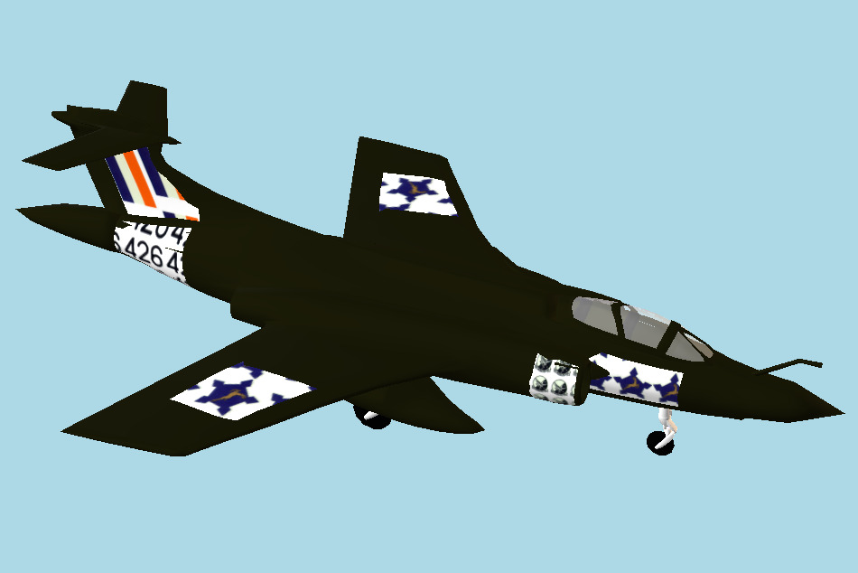 Blackburn Buccaneer Strike Aircraft 3d model