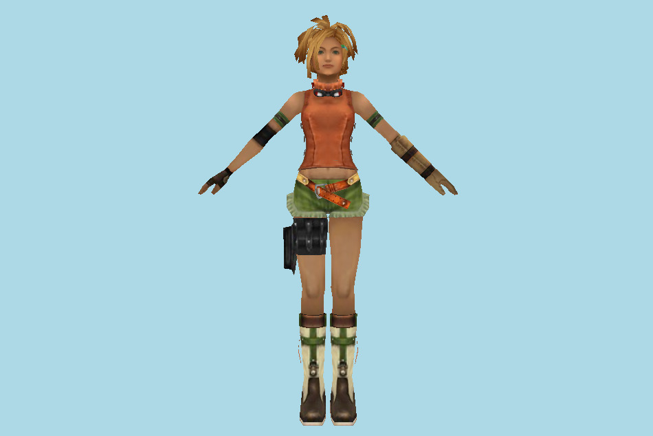 Rikku Girl 3d model