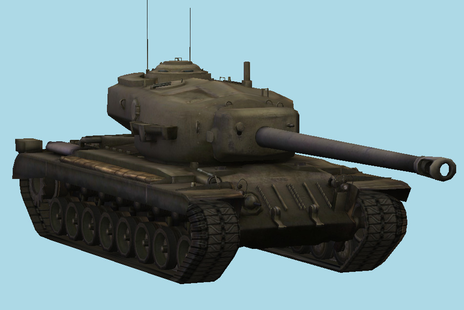 T34-HV Military Tank 3d model