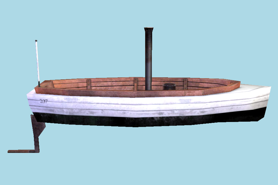 Barkasse Small Boat 3d model