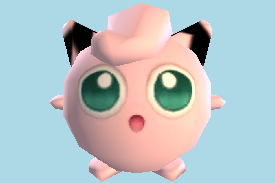 Pokemon Super Smash Bros. Melee Jigglypuff (Low-Poly) 3d model