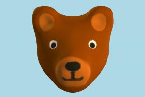 Bear Head head, face, teddy, bear, animal, animals, cartoon