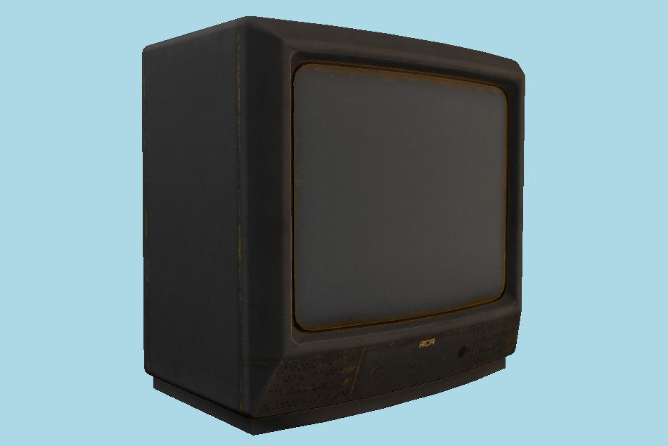 Old TV CRT 3d model