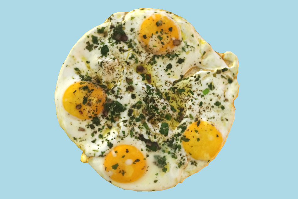 Breakfast Fried Eggs 3d model