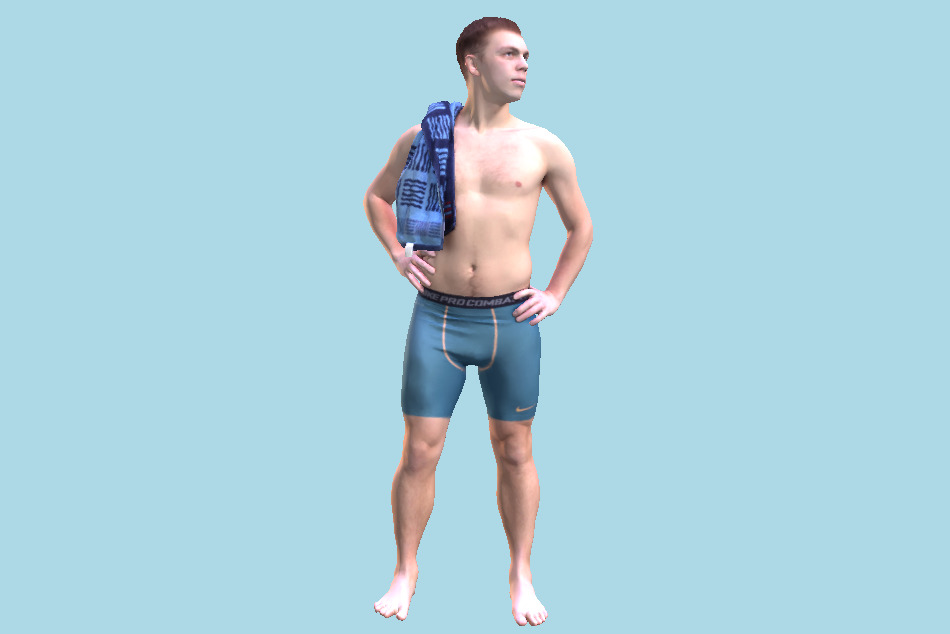 Beach Man Standing 3d model