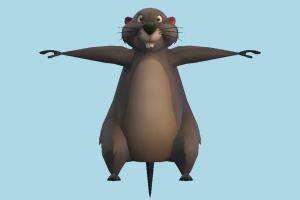 Gopher mouse, hamster, rat, animal-character, character, animal, cartoon