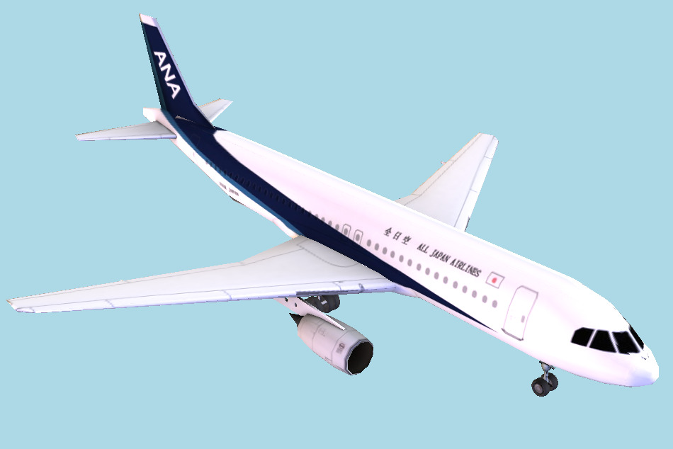 Japan Airlines Airbus A320 3d model