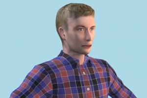 Male LowPoly male, man, people, human, character, lowpoly