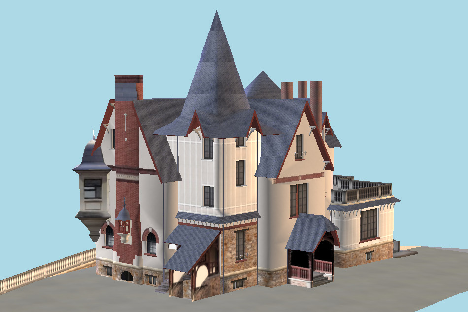 Plisson Castle 3d model