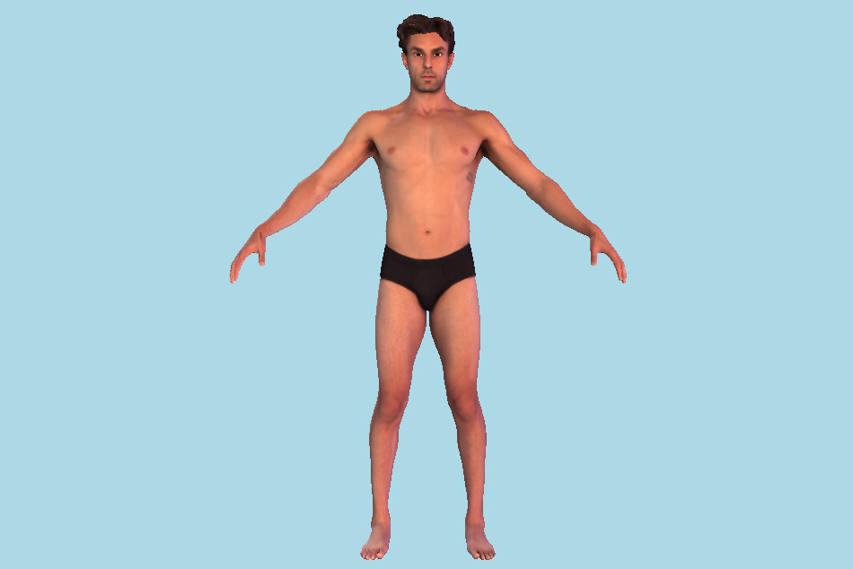 Swimmer Man 3d model