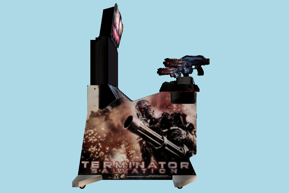 Terminator Salvation Upright Arcade Machine 3d model