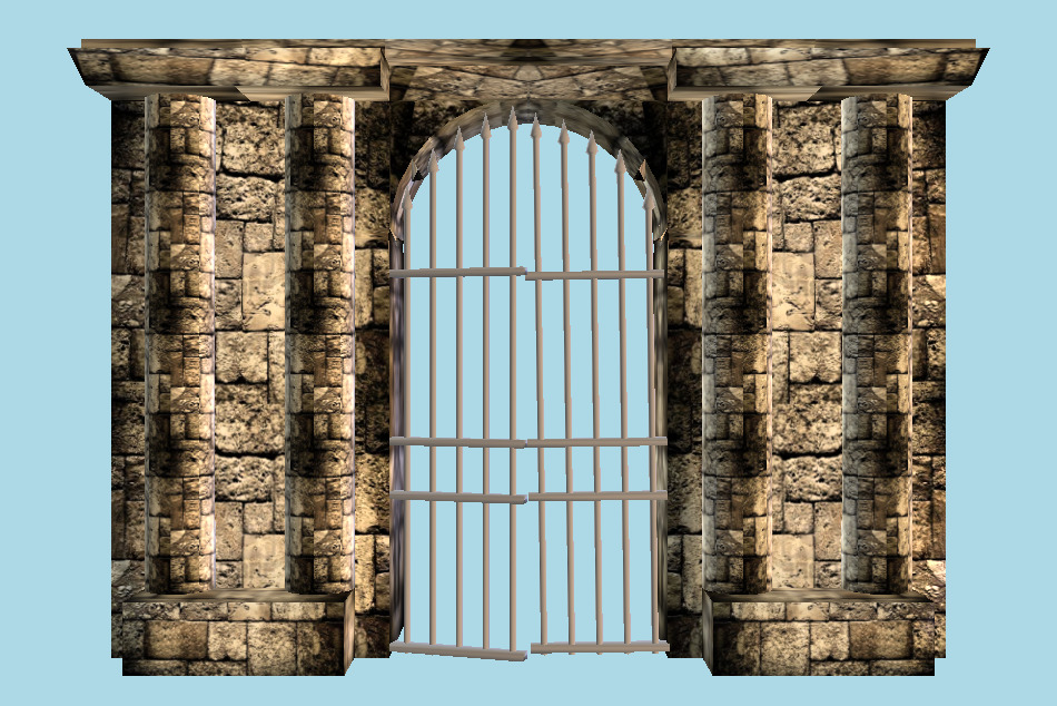 Cementery Gate 3d model