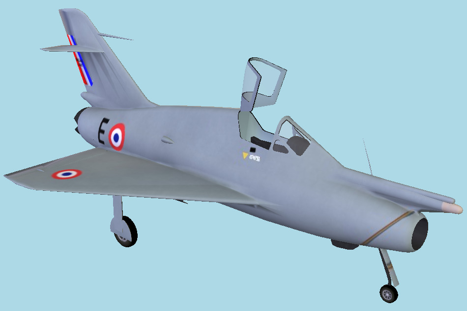 Nord 1405 Gerfaut II Aircraft 3d model