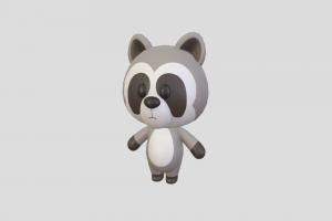Character017 Raccoon toon, cute, little, baby, kid, toy, comic, mascot, raccoon, zoo, character, cartoon, animal