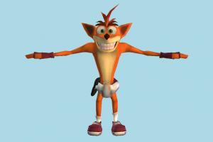 Crash Bandicoot Crash-Bandicoot, crash, bandicoot, cartoon-character, toony, cartoon, character