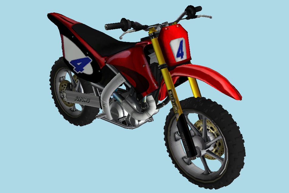 Suzumu Bike Motorcross Red 3d model