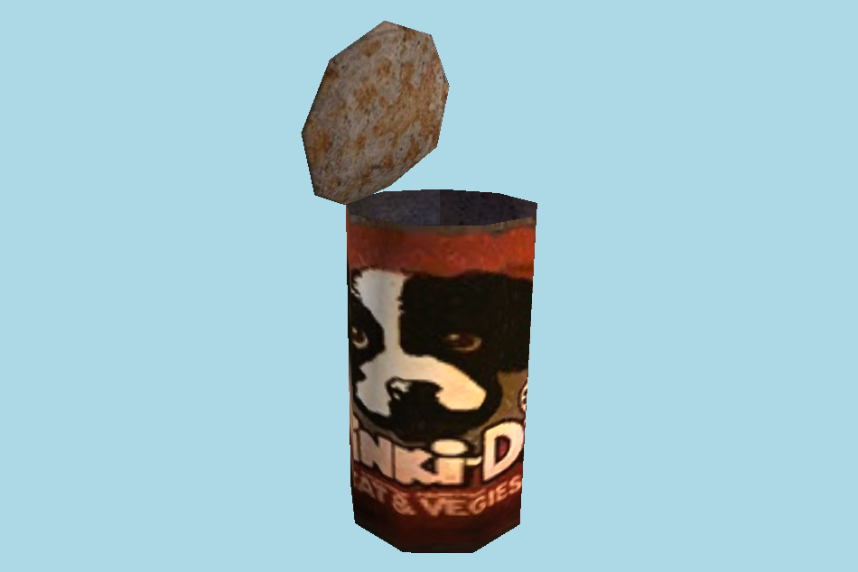 Dog Food Can 3d model