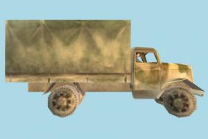 Truck Very Low-poly military-truck, truck, military, vehicle, low-poly