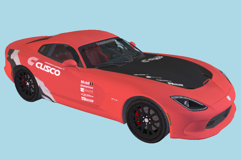 SRT Viper GTS 2013 Racing Car 3d model