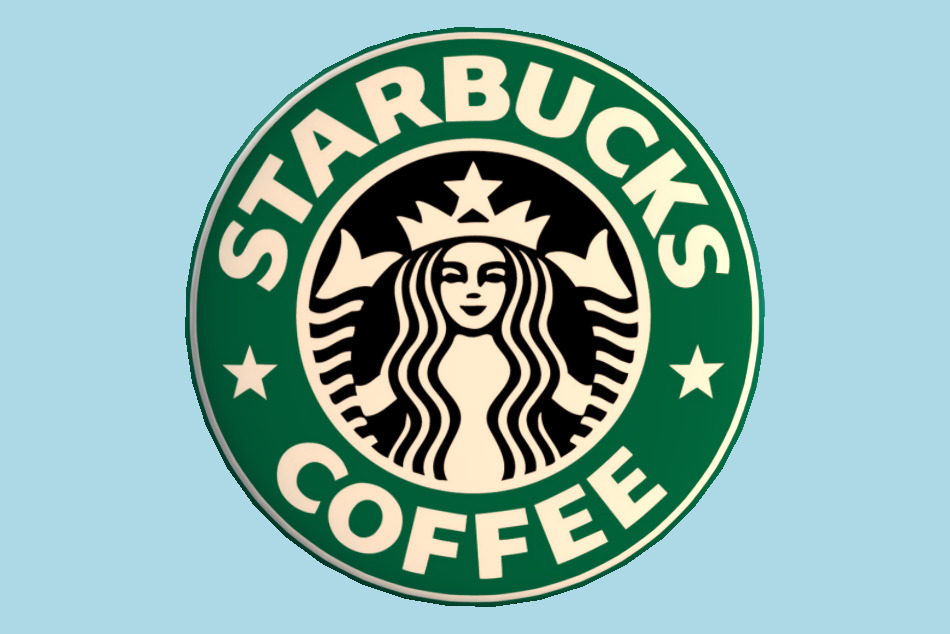 Starbucks Emblem Logo 3d model