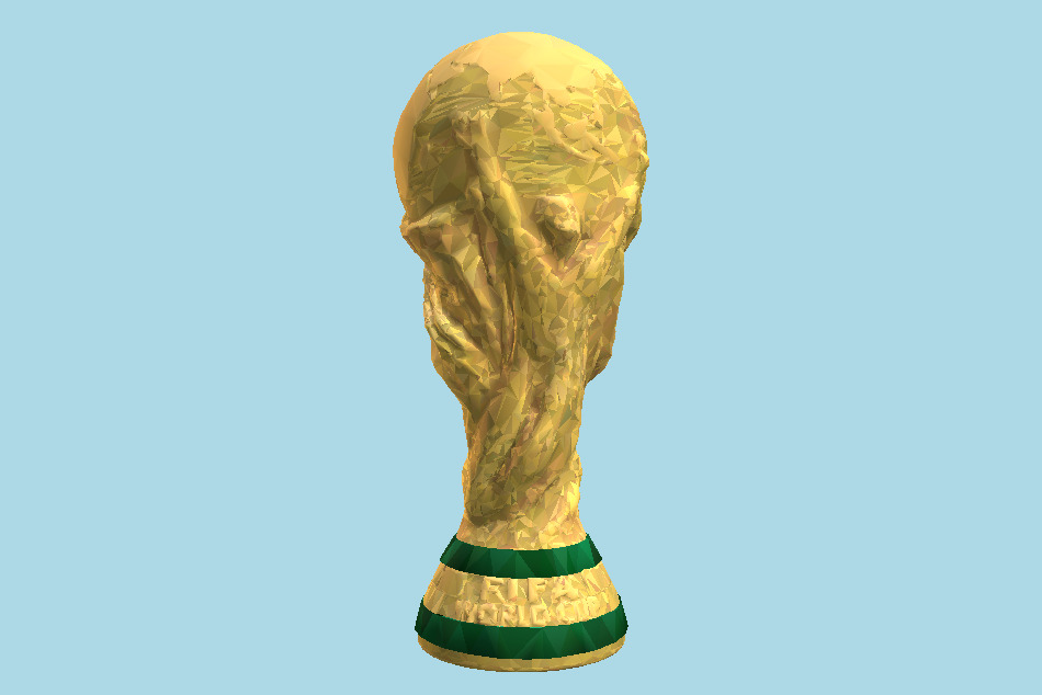 Low Poly Art FIFA World Cup Trophy 3d model