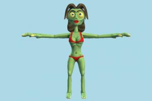 Woman Zombie zombie, horror, woman, female, character, people, human, person, cartoon, toony
