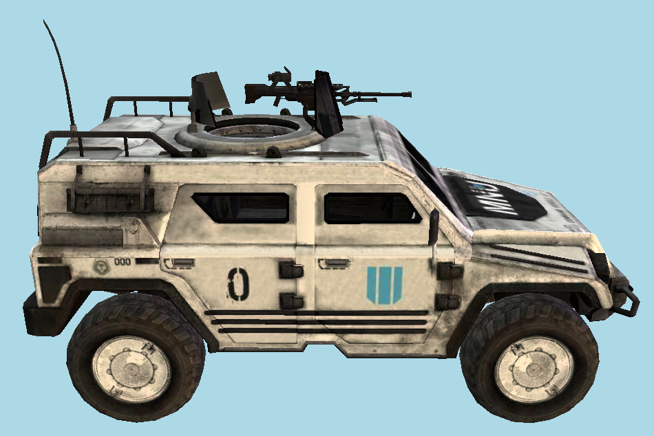 Military Jeep Car 3d model
