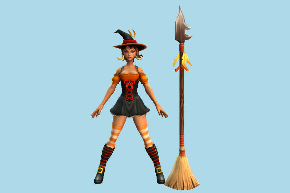League of Legends Nidalee Witch 3d model