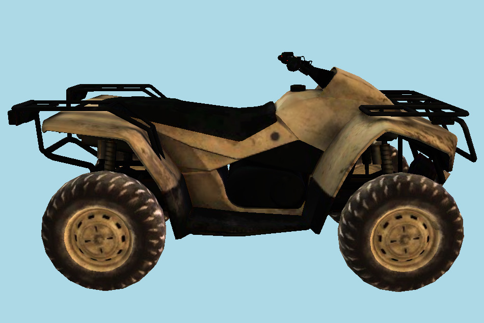 Quad ATV Motorcycle 3d model