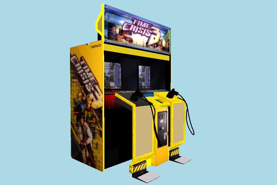 Time Crisis 3 Upright Arcade Machine 3d model